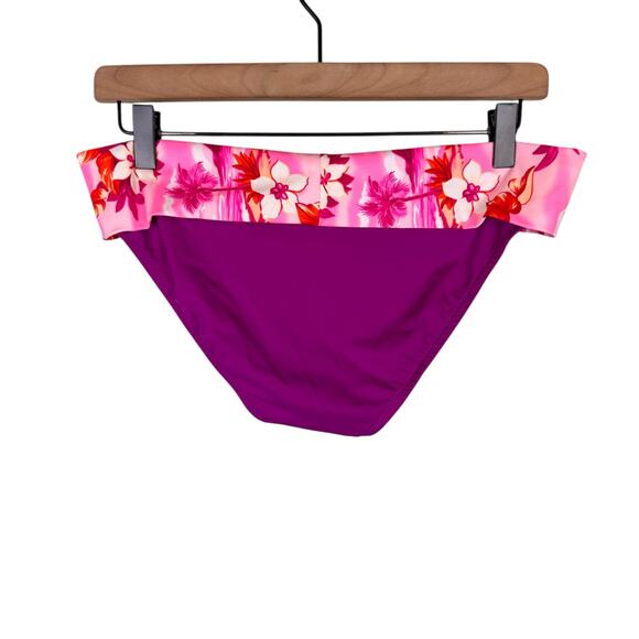 Ujena 84 Pink Purple Hawaiian Tropical Floral Halter Tie 2 Piece Bikini Swimsuit - Picture 11 of 13